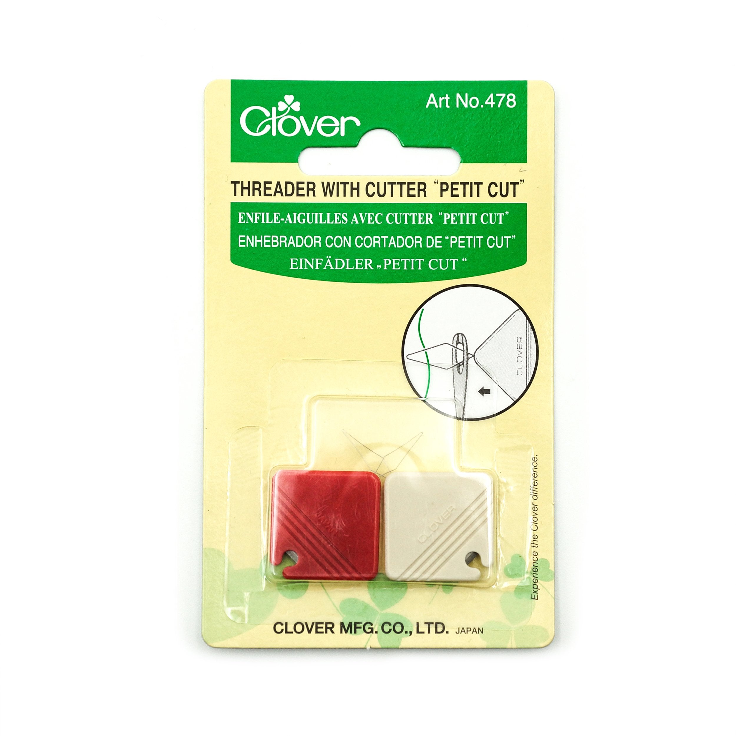 Clover Petite Needle Threader & Cutter-2/Pkg